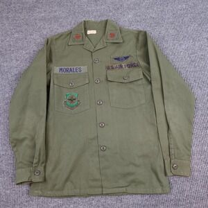 Vintage Military OG-507 Shirt Jacket Mens Small Green U.S. Air Force